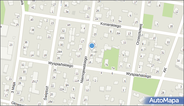 Sulejówek, Niemojewskiego, 18B, mapa Sulejówek