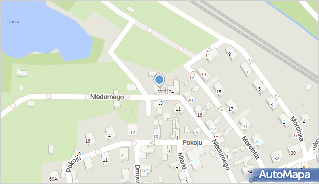 Świętochłowice, Niedurnego Piotra, 28, mapa Świętochłowice