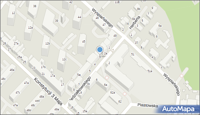 Świnoujście, Niedziałkowskiego Mieczysława, 3, mapa Świnoujście