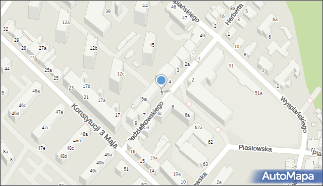 Świnoujście, Niedziałkowskiego Mieczysława, 5, mapa Świnoujście