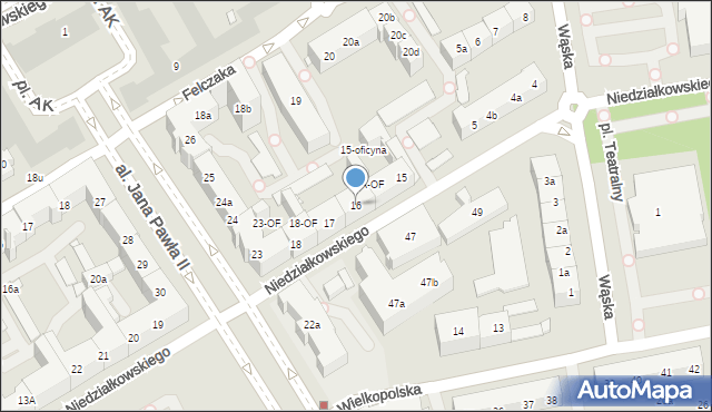 Szczecin, Niedziałkowskiego Mieczysława, 16, mapa Szczecina