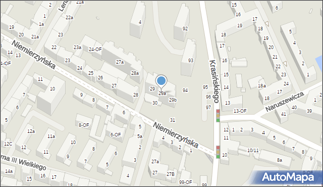 Szczecin, Niemierzyńska, 29a, mapa Szczecina