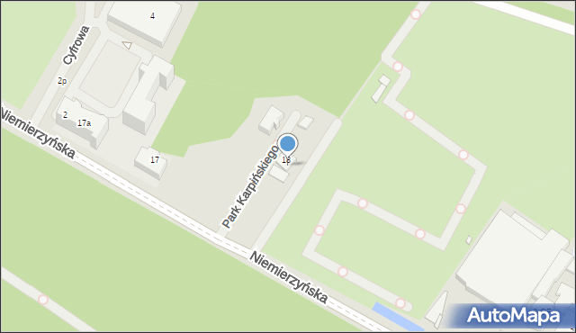 Szczecin, Niemierzyńska, 18C, mapa Szczecina