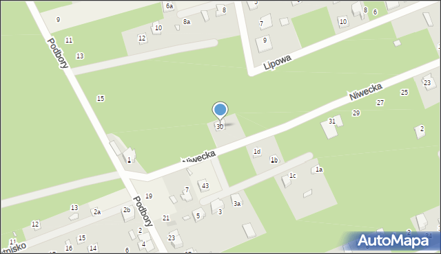 Szczedrzyk, Niwecka, 30, mapa Szczedrzyk