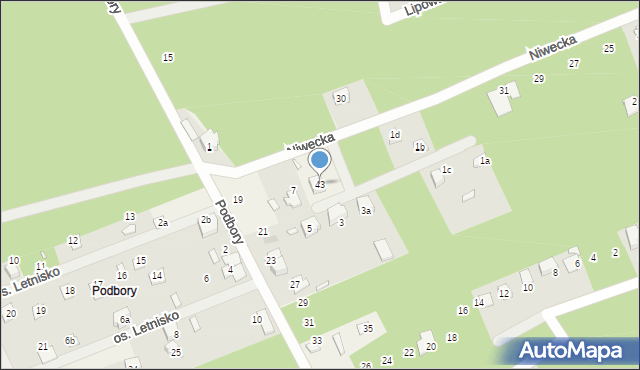 Szczedrzyk, Niwecka, 43, mapa Szczedrzyk