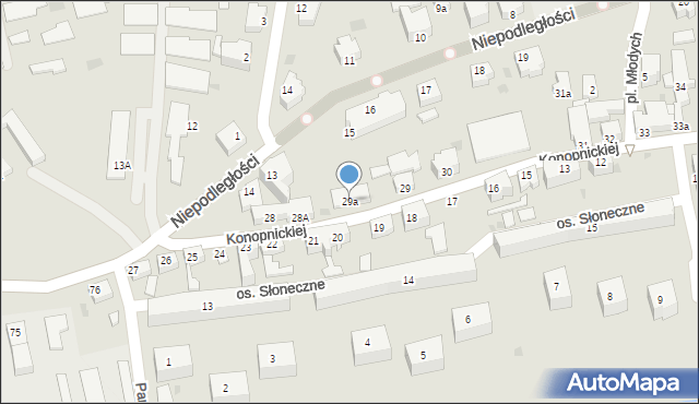 Szprotawa, Niepodległości, 16A, mapa Szprotawa