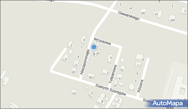 Tarczyn, Niezapominajki, 8, mapa Tarczyn