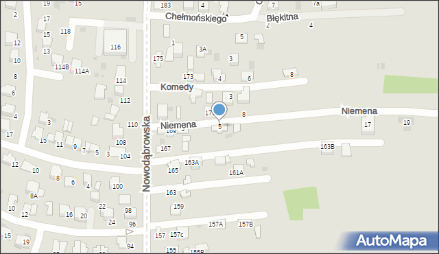 Tarnów, Niemena Czesława, 5, mapa Tarnów