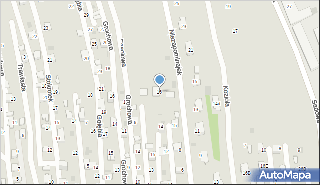 Tarnów, Niezapominajek, 16, mapa Tarnów