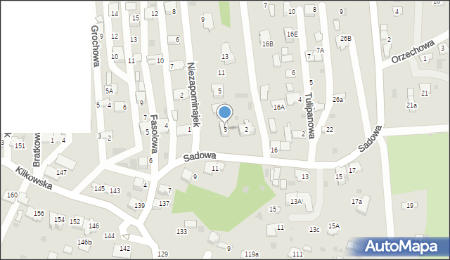 Tarnów, Niezapominajek, 3, mapa Tarnów