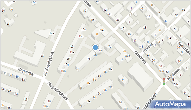 Tczew, Niepodległości, 7b, mapa Tczew