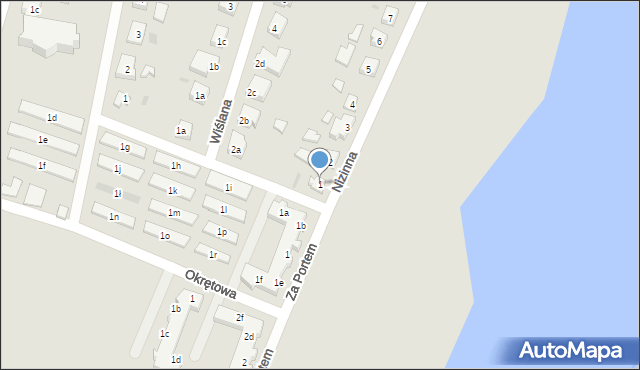 Tczew, Nizinna, 1, mapa Tczew