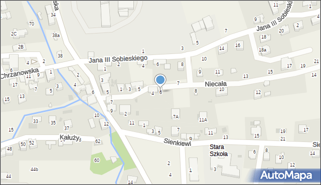 Tenczynek, Niecała, 6, mapa Tenczynek