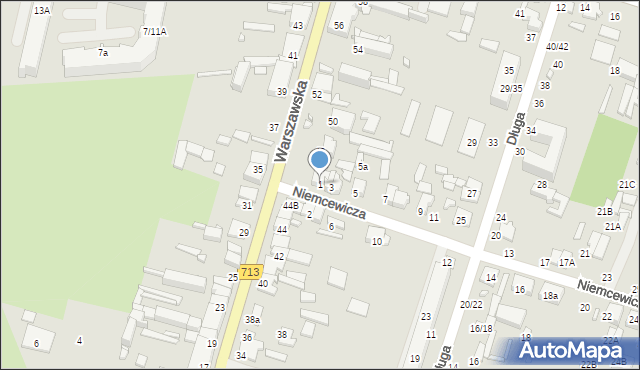 Tomaszów Mazowiecki, Niemcewicza Juliana Ursyna, 1, mapa Tomaszów Mazowiecki