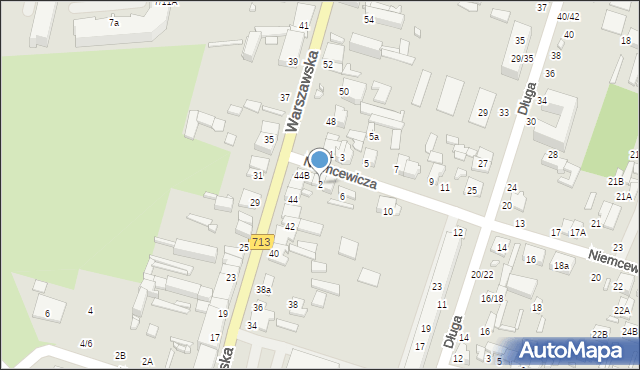 Tomaszów Mazowiecki, Niemcewicza Juliana Ursyna, 2, mapa Tomaszów Mazowiecki