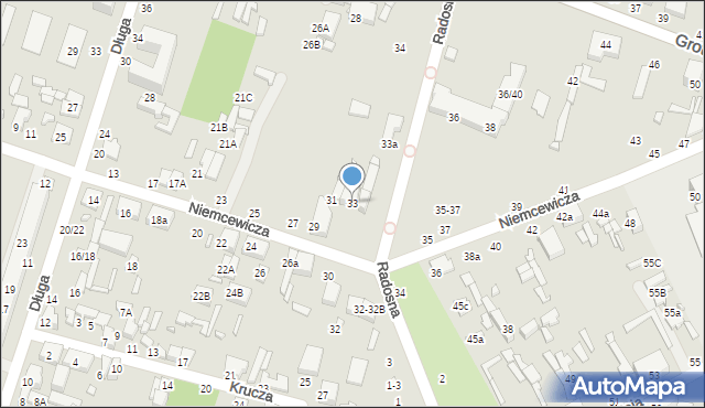 Tomaszów Mazowiecki, Niemcewicza Juliana Ursyna, 33, mapa Tomaszów Mazowiecki