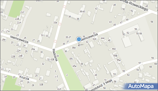 Tomaszów Mazowiecki, Niemcewicza Juliana Ursyna, 40, mapa Tomaszów Mazowiecki