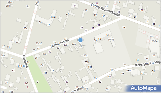 Tomaszów Mazowiecki, Niemcewicza Juliana Ursyna, 48, mapa Tomaszów Mazowiecki