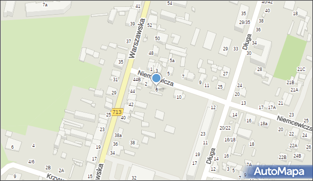 Tomaszów Mazowiecki, Niemcewicza Juliana Ursyna, 6, mapa Tomaszów Mazowiecki