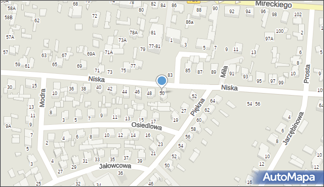 Tomaszów Mazowiecki, Niska, 50, mapa Tomaszów Mazowiecki