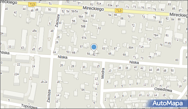 Tomaszów Mazowiecki, Niska, 61, mapa Tomaszów Mazowiecki
