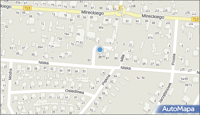 Tomaszów Mazowiecki, Niska, 85, mapa Tomaszów Mazowiecki
