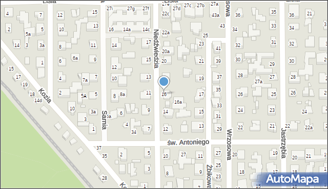 Toruń, Niedźwiedzia, 16, mapa Torunia