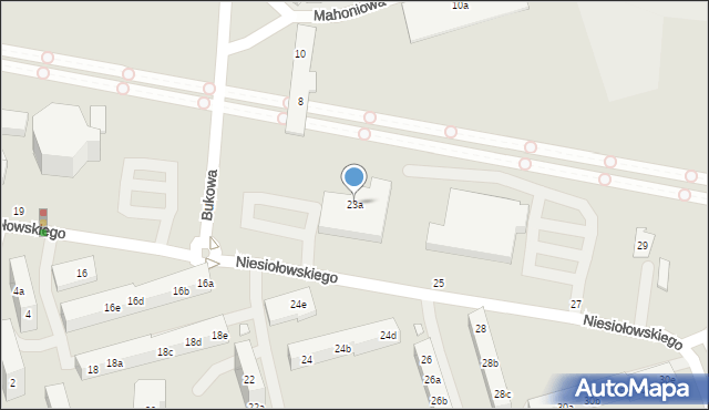 Toruń, Niesiołowskiego Tymona, 23a, mapa Torunia