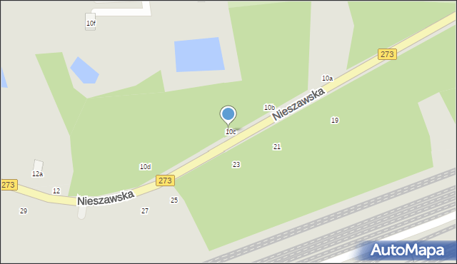 Toruń, Nieszawska, 10c, mapa Torunia