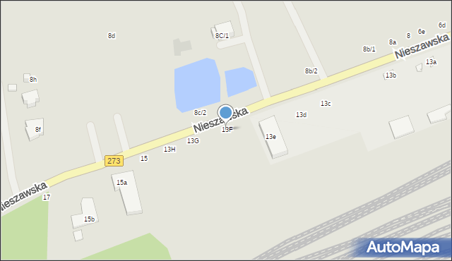 Toruń, Nieszawska, 13F, mapa Torunia