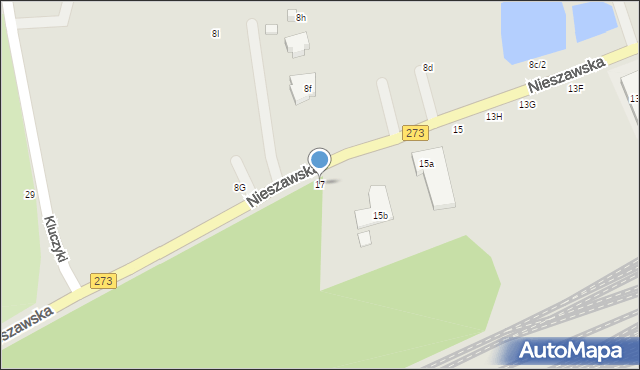 Toruń, Nieszawska, 17, mapa Torunia