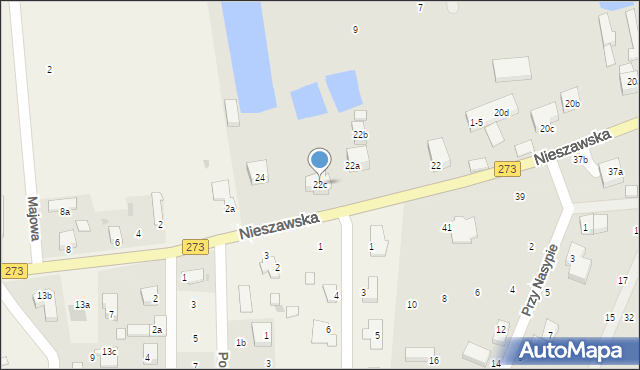 Toruń, Nieszawska, 22c, mapa Torunia