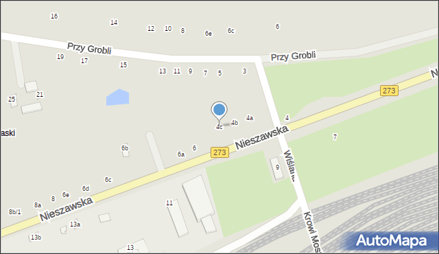 Toruń, Nieszawska, 4c, mapa Torunia