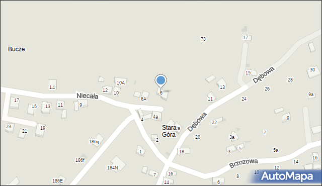 Trzebinia, Niecała, 6, mapa Trzebinia