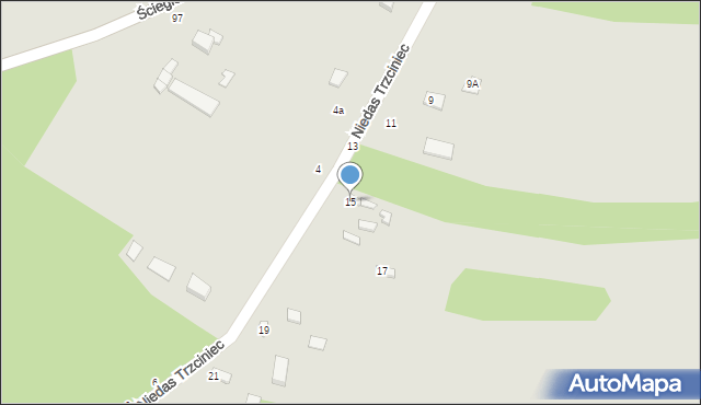 Tuszyn, Niedas Trzciniec, 15, mapa Tuszyn