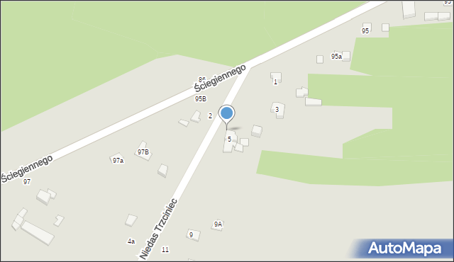 Tuszyn, Niedas Trzciniec, 5a, mapa Tuszyn