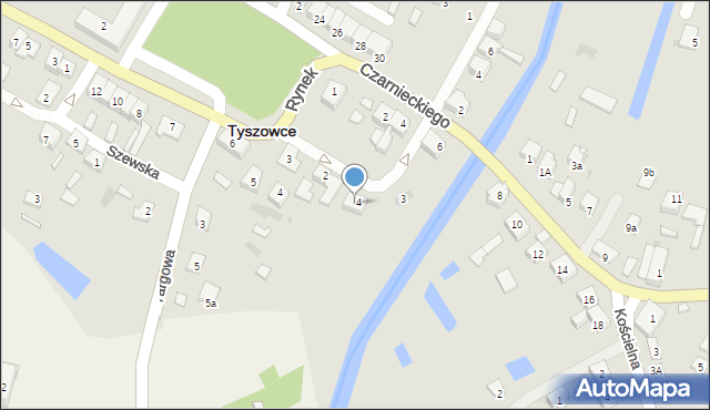 Tyszowce, Niezgody, 5, mapa Tyszowce