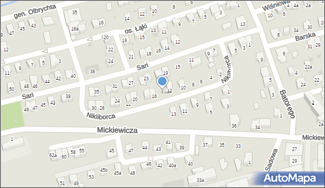 Wadowice, Nikliborca Władysława, prof., 14, mapa Wadowice