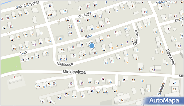 Wadowice, Nikliborca Władysława, prof., 18, mapa Wadowice