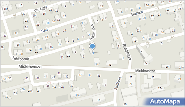 Wadowice, Nikliborca Władysława, prof., 3, mapa Wadowice
