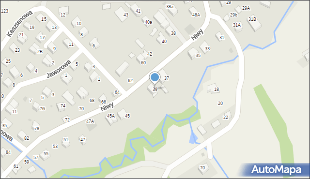 Wadowice, Niwy, 39, mapa Wadowice