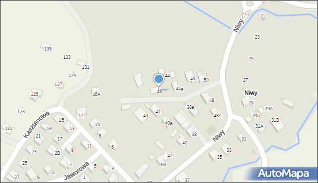 Wadowice, Niwy, 46, mapa Wadowice