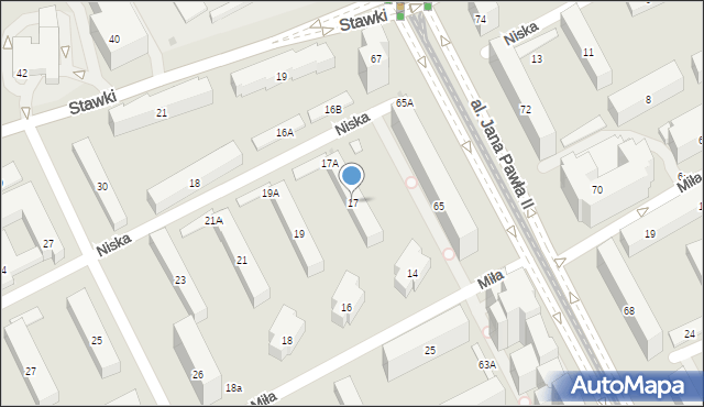 Warszawa, Niska, 17, mapa Warszawy
