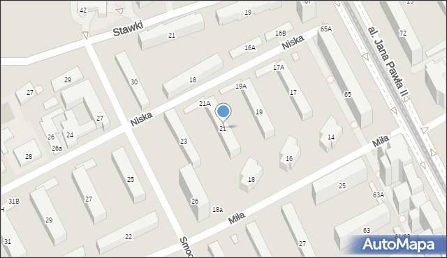 Warszawa, Niska, 21, mapa Warszawy