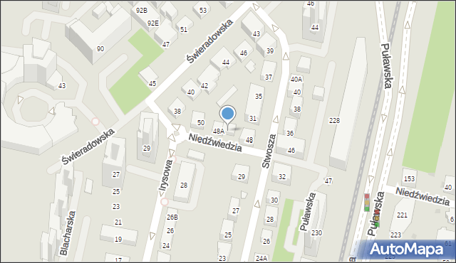 Warszawa, Niedźwiedzia, 48B, mapa Warszawy