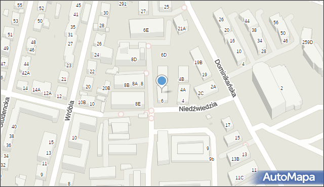 Warszawa, Niedźwiedzia, 6A, mapa Warszawy