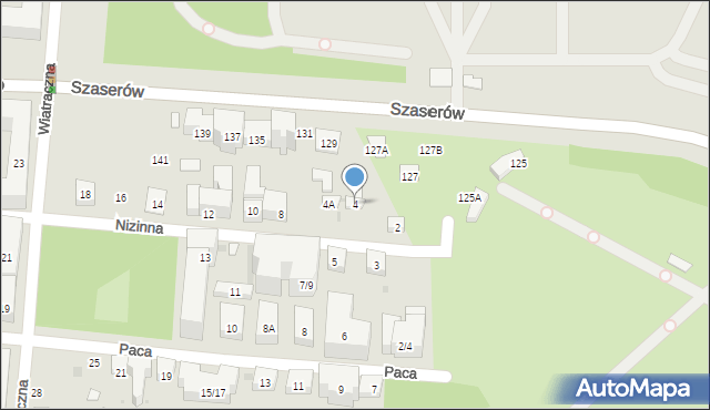 Warszawa, Nizinna, 4, mapa Warszawy