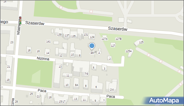 Warszawa, Nizinna, 4A, mapa Warszawy