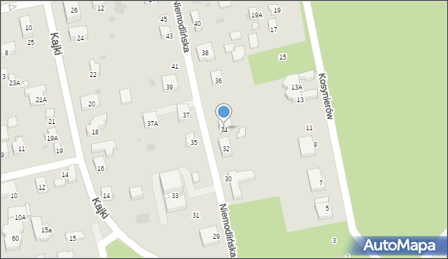 Warszawa, Niemodlińska, 34, mapa Warszawy