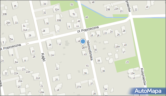 Warszawa, Niemodlińska, 45, mapa Warszawy